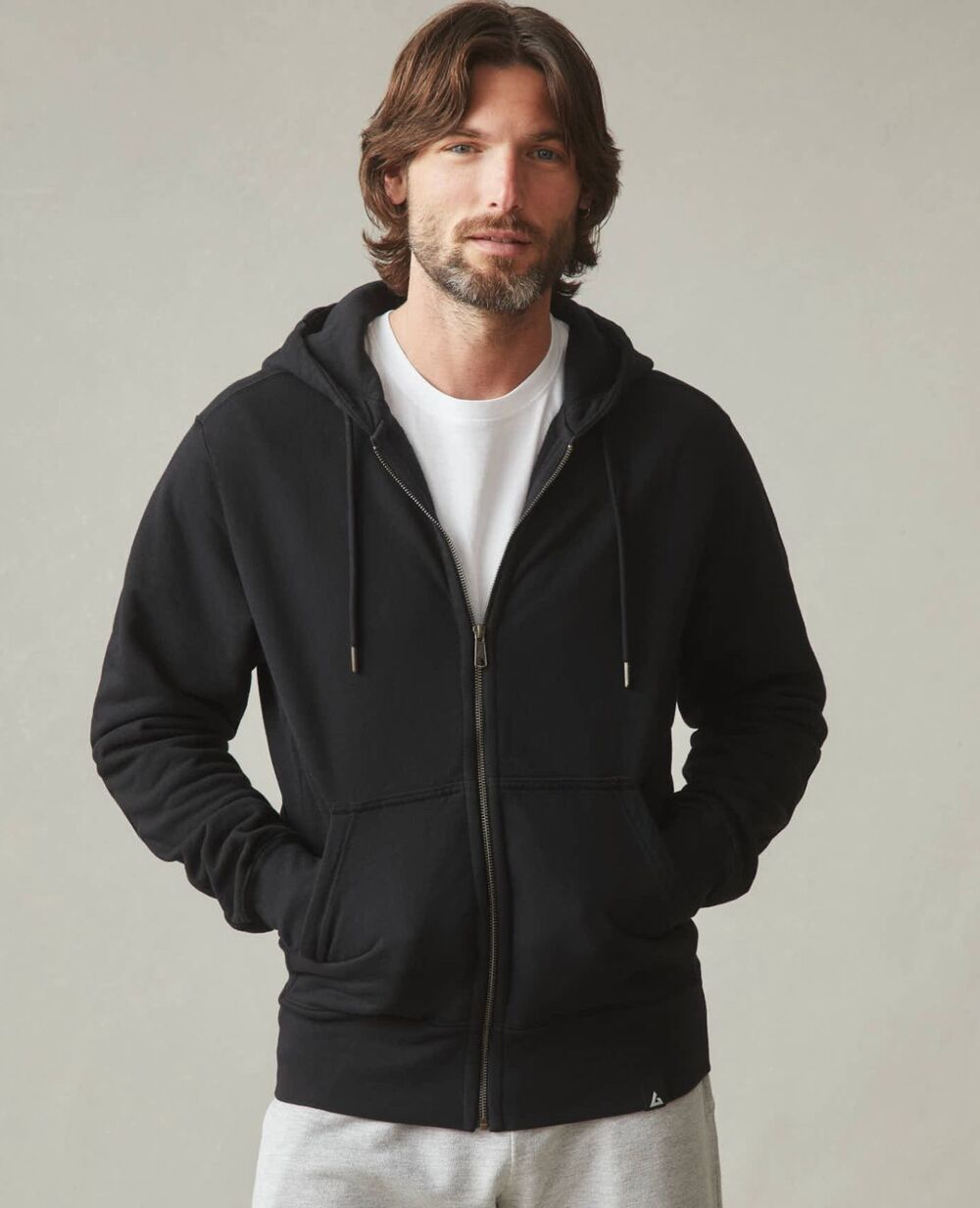 American Giant Hoodie Mens Medium Black Classic Full Zip Heavyweight USA NEW